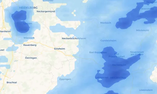 Regenradar Vorschaubild - Aktuelle Niederschläge in Hasselbach und Umgebung