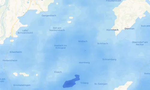 Regenradar Vorschaubild - Aktuelle Niederschläge in Hausach und Umgebung