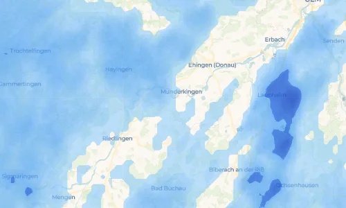 Regenradar-Vorschau: aktuelle Niederschläge in Hausen am Bussen und Umgebung