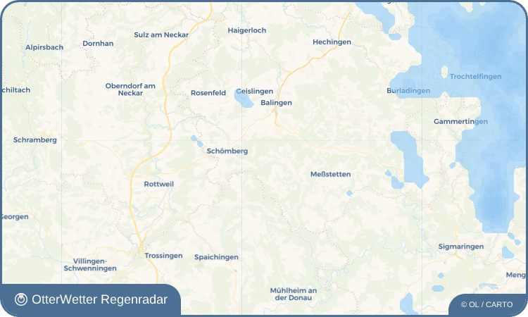 Wetter-Widget-Vorschau mit Vorhersagedaten für Hausen am Tann