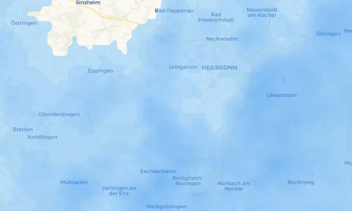 Regenradar Vorschaubild - Aktuelle Niederschläge in Hausen an der Zaber und Umgebung