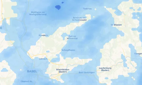 Regenradar Vorschaubild - Aktuelle Niederschläge in Hausen im Wiesental und Umgebung
