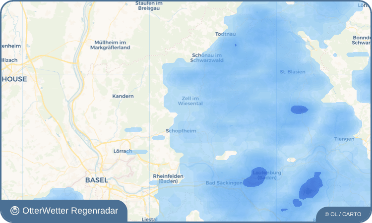 OtterWetter Regenradar-Widget Hausen im Wiesental