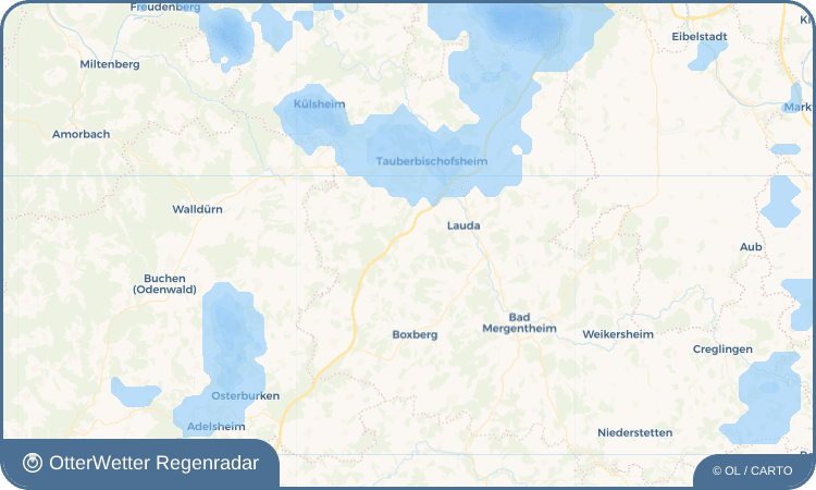 OtterWetter Regenradar-Widget Heckfeld