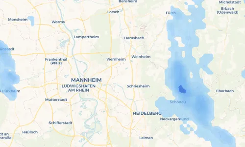 Regenradar Vorschaubild - Aktuelle Niederschläge in Heddesheim und Umgebung