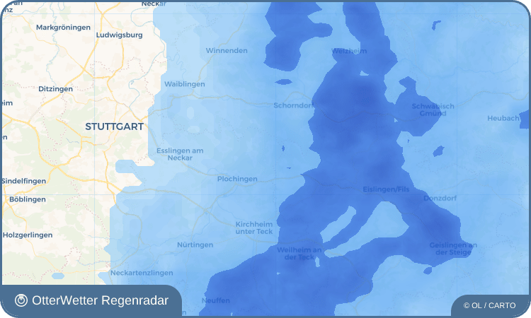 OtterWetter Regenradar-Widget Hegenlohe