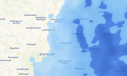 Regenradar Vorschaubild - Aktuelle Niederschläge in Hegnach und Umgebung