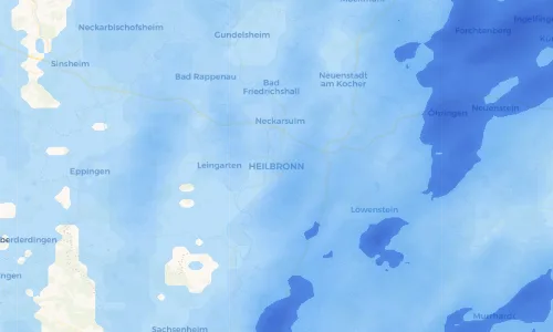 Regenradar Vorschaubild - Aktuelle Niederschläge in Heilbronn und Umgebung