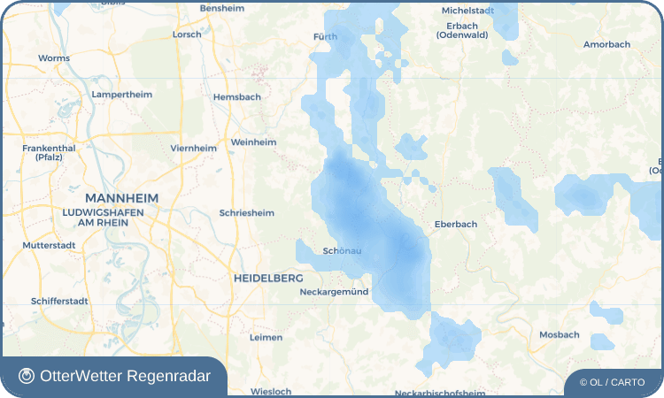 OtterWetter Regenradar-Widget Heiligkreuzsteinach