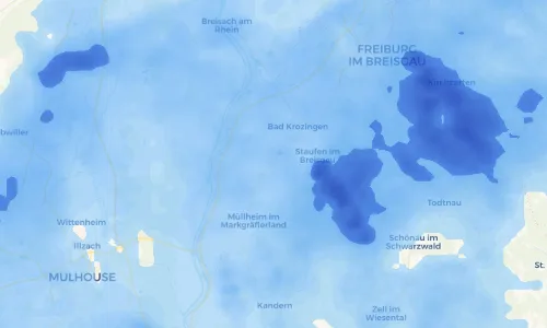 Regenradar Vorschaubild - Aktuelle Niederschläge in Heitersheim und Umgebung
