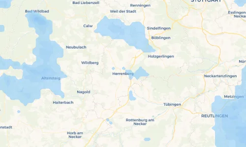 Regenradar Vorschaubild - Aktuelle Niederschläge in Herrenberg und Umgebung