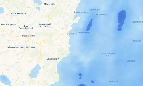 Regenradar Vorschaubild - Aktuelle Niederschläge in Heuberg und Umgebung