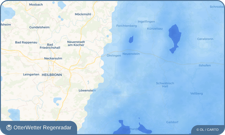 Widget-Vorschau für Heuberg Wetter-Widget-Vorschau mit Vorhersagedaten für Heuberg