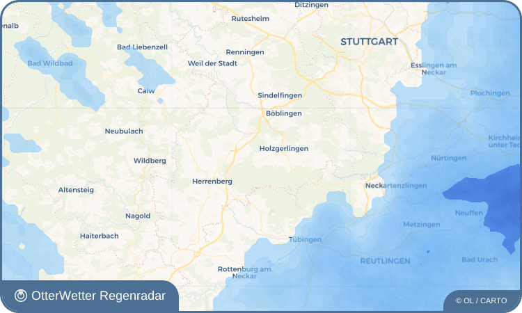 OtterWetter Regenradar-Widget Hildrizhausen