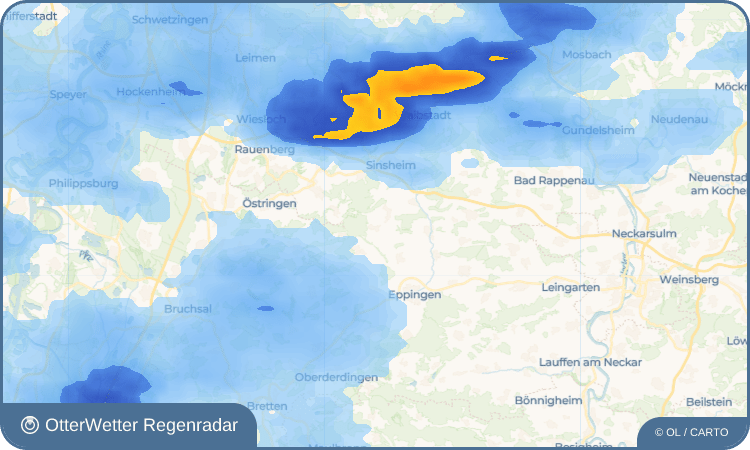 OtterWetter Regenradar-Widget Hilsbach