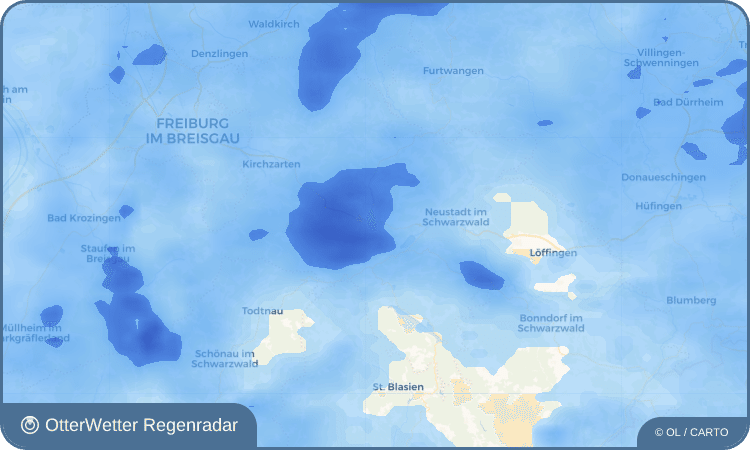 OtterWetter Regenradar-Widget Hinterzarten