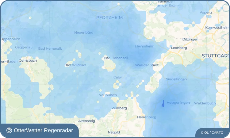 Widget-Vorschau für Hirsau Wetter-Widget-Vorschau mit Vorhersagedaten für Hirsau