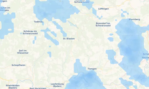Regenradar Vorschaubild - Aktuelle Niederschläge in Höchenschwand und Umgebung
