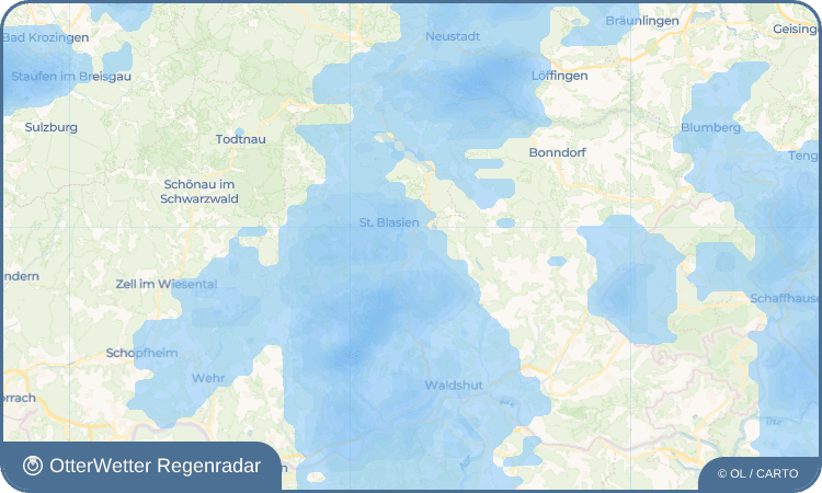 OtterWetter Regenradar-Widget Höchenschwand