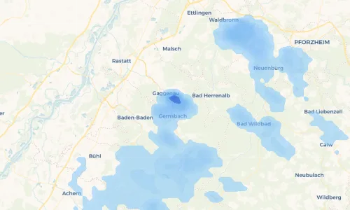 Regenradar Vorschaubild - Aktuelle Niederschläge in Hörden und Umgebung