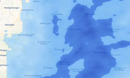 Regenradar Vorschaubild - Aktuelle Niederschläge in Hohengehren und Umgebung