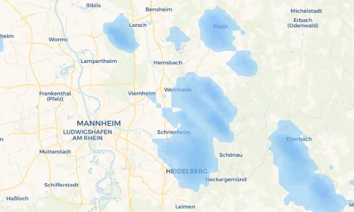 Regenradar Vorschaubild - Aktuelle Niederschläge in Hohensachsen und Umgebung