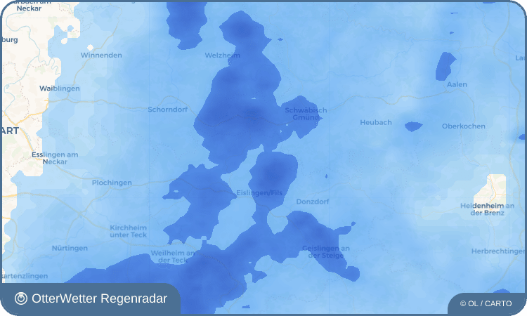 OtterWetter Regenradar-Widget Hohenstaufen