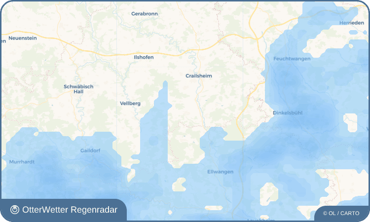 OtterWetter Regenradar-Widget Honhardt