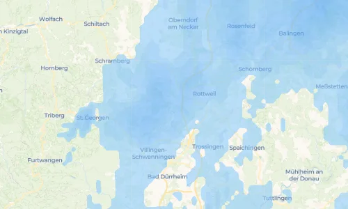 Regenradar-Vorschau: aktuelle Niederschläge in Horgen und Umgebung