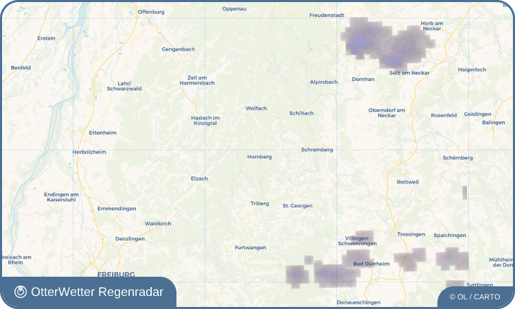 OtterWetter Regenradar-Widget Hornberg