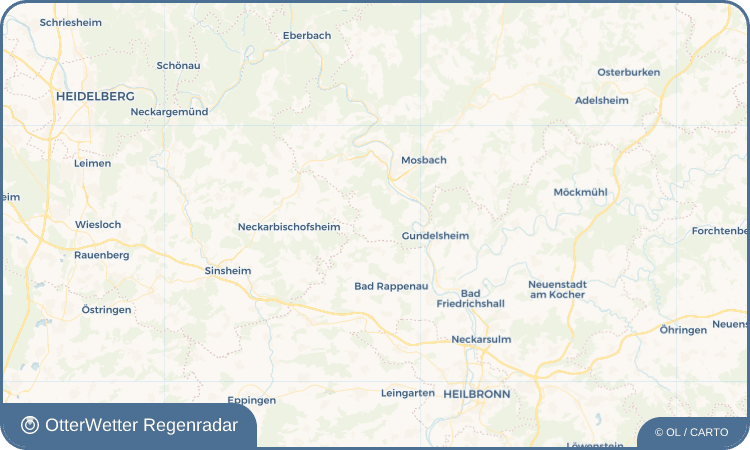 OtterWetter Regenradar-Widget Hüffenhardt