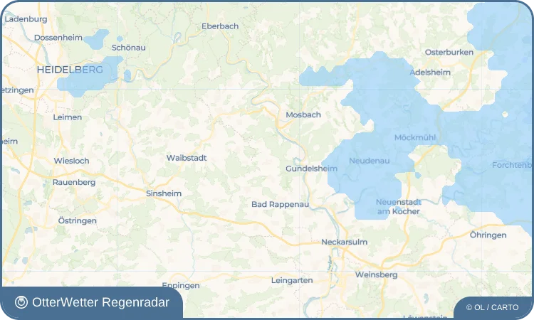 Wetter-Widget-Vorschau mit Vorhersagedaten für Hüffenhardt