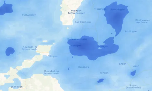 Regenradar Vorschaubild - Aktuelle Niederschläge in Hüfingen und Umgebung