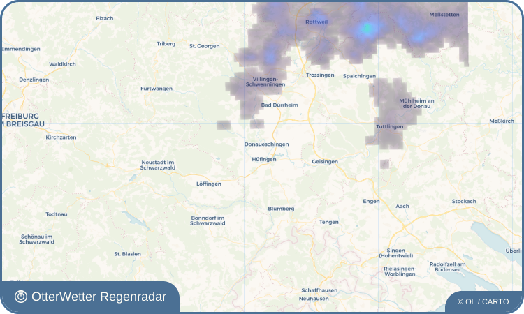 OtterWetter Regenradar-Widget Hüfingen