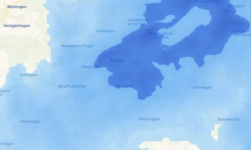 Regenradar Vorschaubild - Aktuelle Niederschläge in Hülben und Umgebung