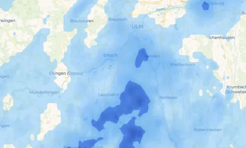 Regenradar Vorschaubild - Aktuelle Niederschläge in Hüttisheim und Umgebung