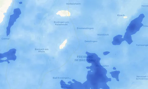 Regenradar Vorschaubild - Aktuelle Niederschläge in Hugstetten und Umgebung
