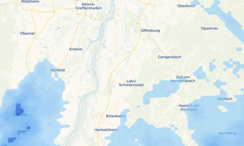 Regenradar Vorschaubild - Aktuelle Niederschläge in Hugsweier und Umgebung