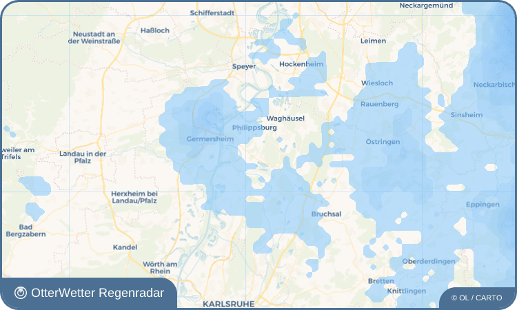 OtterWetter Regenradar-Widget Huttenheim
