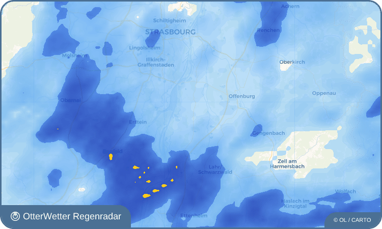 Wetter-Widget-Vorschau mit Vorhersagedaten für Ichenheim