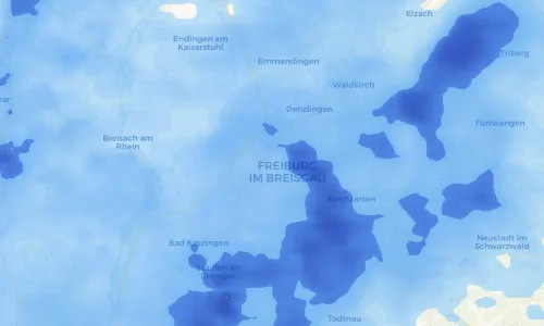 Regenradar Vorschaubild - Aktuelle Niederschläge in Idinger Hof und Umgebung
