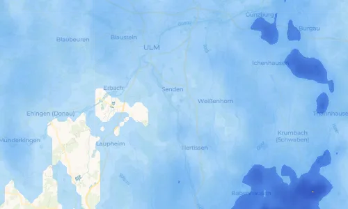 Regenradar Vorschaubild - Aktuelle Niederschläge in Illerzell und Umgebung