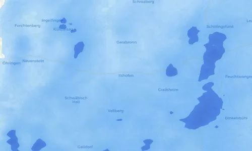 Regenradar Vorschaubild - Aktuelle Niederschläge in Ilshofen und Umgebung