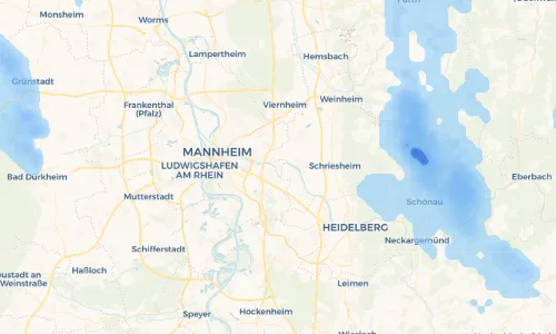 Regenradar Vorschaubild - Aktuelle Niederschläge in Ilvesheim und Umgebung