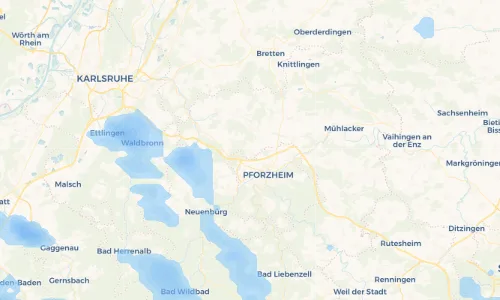 Regenradar Vorschaubild - Aktuelle Niederschläge in Ispringen und Umgebung