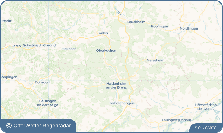 OtterWetter Regenradar-Widget Itzelberg