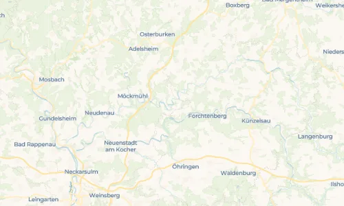 Regenradar Jagsthausen: aktuelle Niederschläge in Jagsthausen und Umgebung, Stand 20. Oktober 2026 um 22:15 Uhr