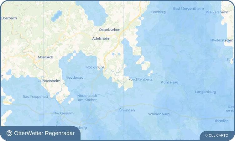 Widget-Vorschau für Jagsthausen Wetter-Widget-Vorschau mit Vorhersagedaten für Jagsthausen
