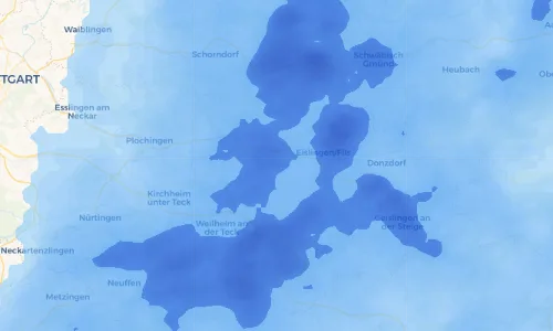 Regenradar Vorschaubild - Aktuelle Niederschläge in Jebenhausen und Umgebung