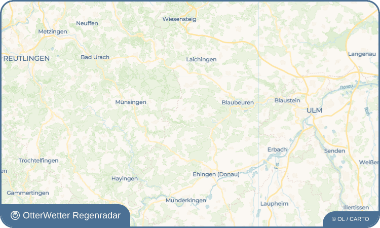 OtterWetter Regenradar-Widget Justingen